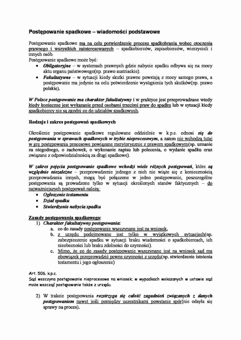 Postępowanie spadkowe po małżonku