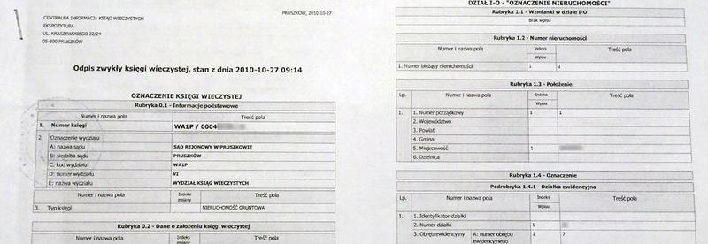 Interpretacja zapisów księgi wieczystej
