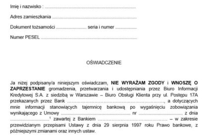 Skuteczny wniosek o wykreślenie z BIK w 2025 – sprawdź nasze przykładowe wzory!