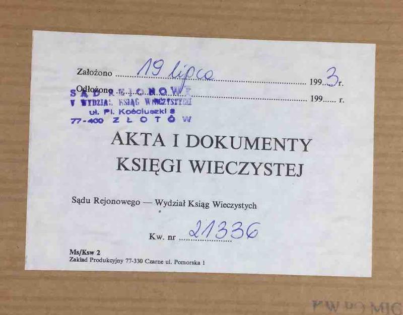 Numer księgi wieczystej