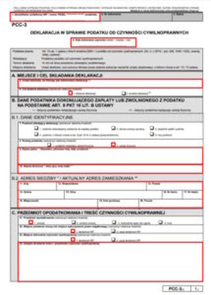 Formularz PCC-3 wypełnianie