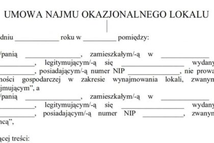 Umowa najmu okazjonalnego u notariusza – co powinieneś wiedzieć o kosztach, wzorach i dokumentach?