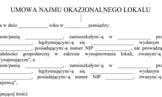 Umowa najmu okazjonalnego u notariusza – co powinieneś wiedzieć o kosztach, wzorach i dokumentach?