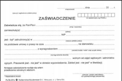 Jak napisać zaświadczenie o zatrudnieniu na umowę zlecenie? Wzór i porady