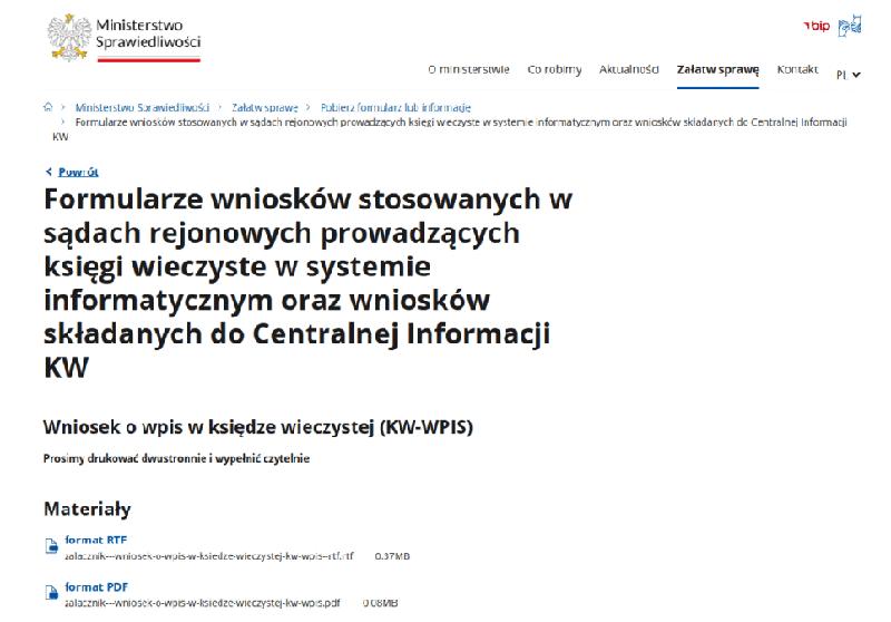 Informacje o hipotece